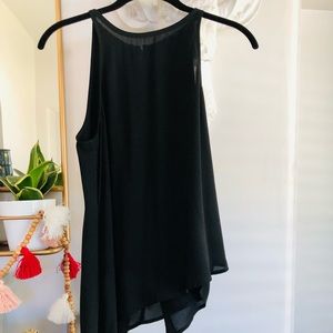 Express A symmetrical sleeveless blouse